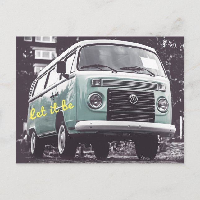 Carte Postale Que Ce Soit Un Enfant Van Fleur Hippie Fleur (Devant)