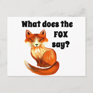Carte Postale Que dit le Fox vêtements et cadeaux