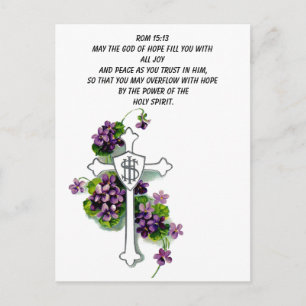 Carte Postale Que le Dieu de l'espérance vous remplisse d'une ca