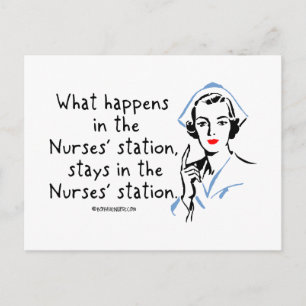 Carte Postale Que se passe-t-il au poste des infirmières