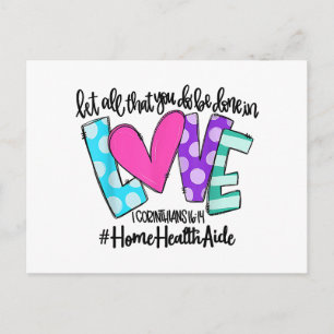 Carte Postale Que Tout Ce Que Vous Faites Soit Fait Dans L'amour