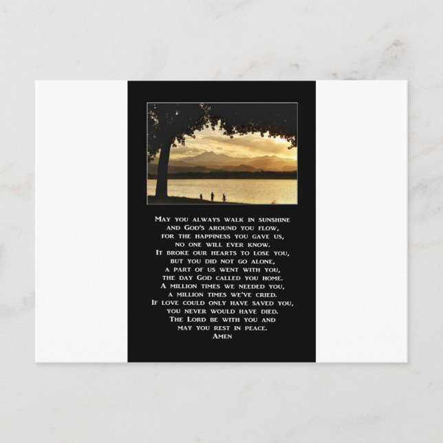 Carte Postale Que Vous Marchiez Toujours Dans La Prière Du Solei (Devant)