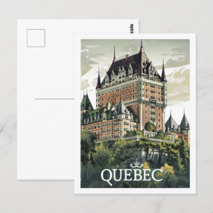 Carte Postale Québec Canada Lieu de voyage Vintage célèbre