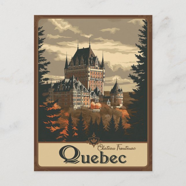 Carte Postale Québec, Canada Majesté du Château Frontenac (Devant)