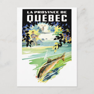 Carte Postale Québec, Canada. Pêche en rivière
