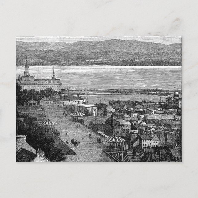 Carte Postale Québec, Canada, Terrasse Dufferin, vers 1875 (Devant)