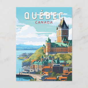 Carte Postale Québec Canada Travel Art Vintage