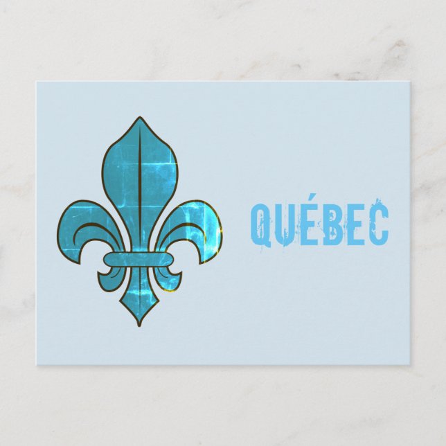 Carte Postale Québec Fleur de Lys (Devant)