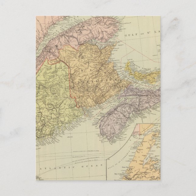 Carte Postale Québec, Nouveau-Brunswick, Nouvelle-Écosse (Devant)