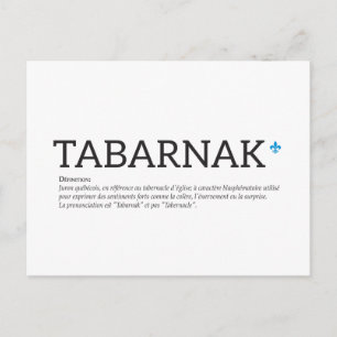 Carte Postale Québec Tabarnak Juron Joual Humour Français