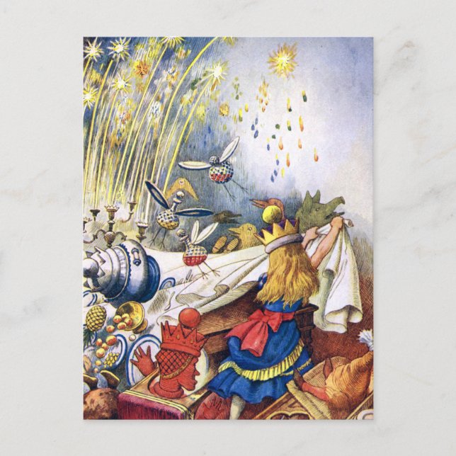 Carte Postale Queen Alice expérimente le feu d'artifice au pays  (Devant)