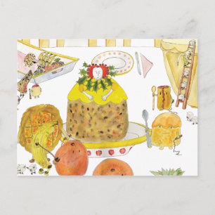 Carte Postale Queen Elizabeth 1 Funny Cake History Dessin d'art