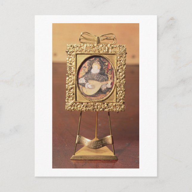 Carte Postale Queen Elizabeth I playing the lute (miniature incl (Devant)