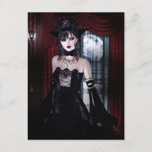 Carte Postale Queen for Eternity Vampire Gothic Girls Art