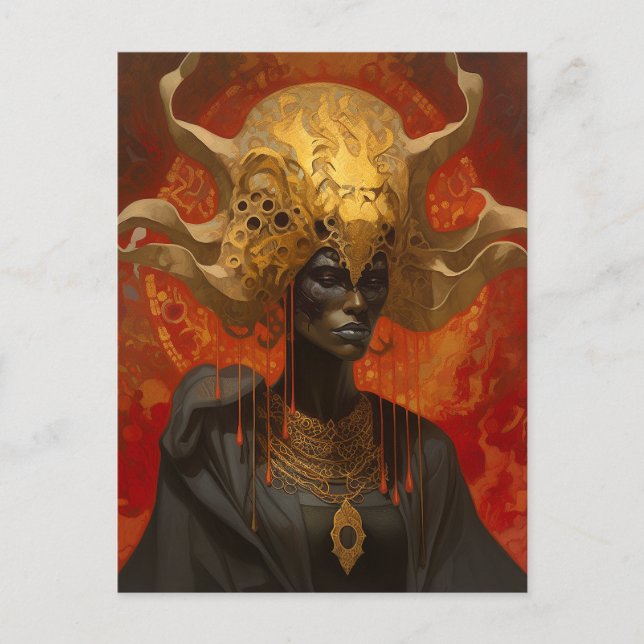 Carte Postale Queen Goddess Imaginaire Art (Devant)