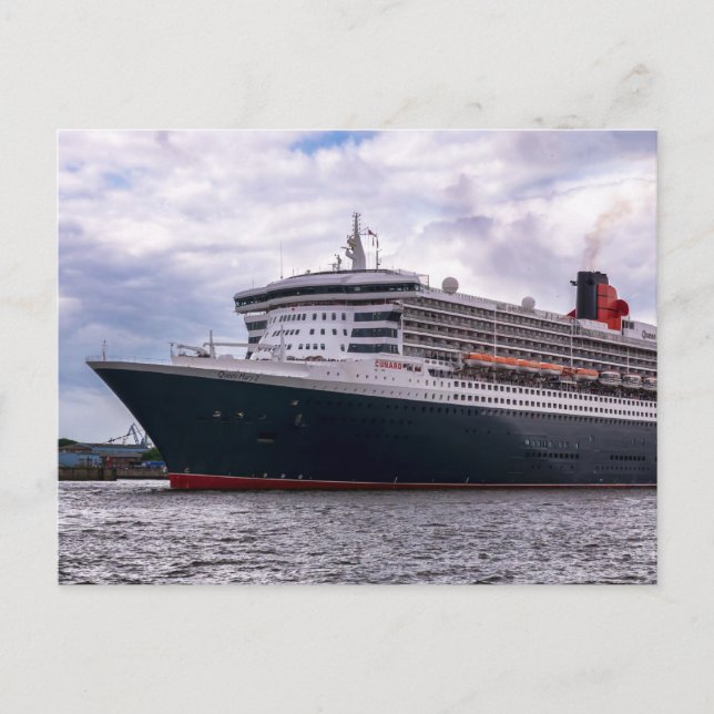 Carte Postale Queen Mary II dans le port de Hambourg (Devant)