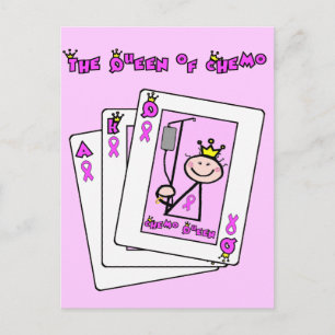 Carte Postale Queen of Chemo - Cancer du sein Ruban rose