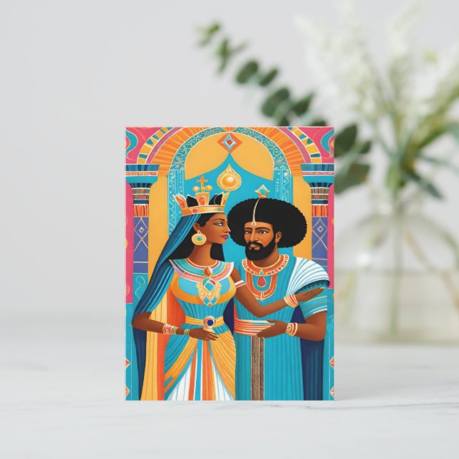 Carte postale Queen of Sheba et King Solomon (Debout devant)