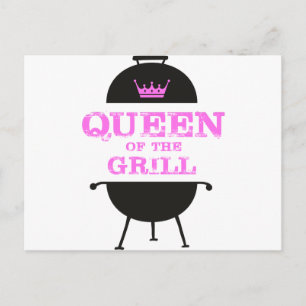 Carte Postale Queen Of The Grill, Couronne Rose
