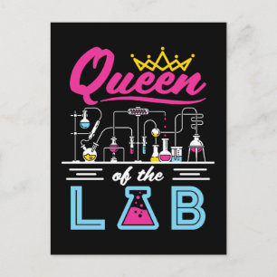 Carte Postale Queen of the Lab Scientist Chemist Women