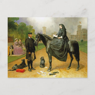 Carte Postale Queen Victoria à cheval à cheval et John Brown