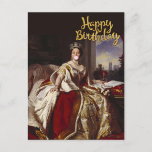 CARTE POSTALE QUEEN VICTORIA SOUFFLE UNE BULLE ROSE GUM
