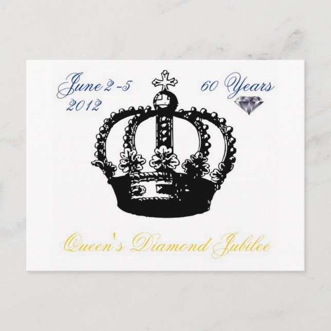 Carte postale Queens Diamond Jubilee 2012 (Devant)