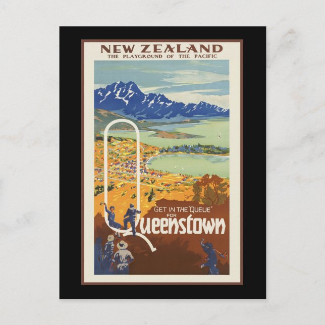 Carte Postale Queenstown Nouvelle-Zélande (Devant)