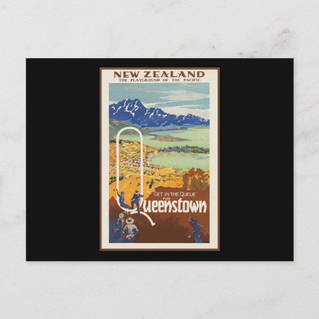 Carte Postale Queenstown Nouvelle-Zélande (Devant)