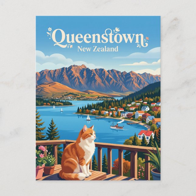 Carte Postale Queenstown Nouvelle-Zélande (Devant)