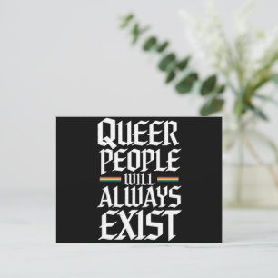 Carte Postale Queer Pride Pride Les Gens Queer Existeront Toujou