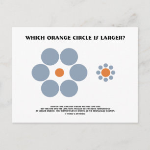 Carte Postale Quel Cercle Orange Est Le Plus Grand ? (Illusion o