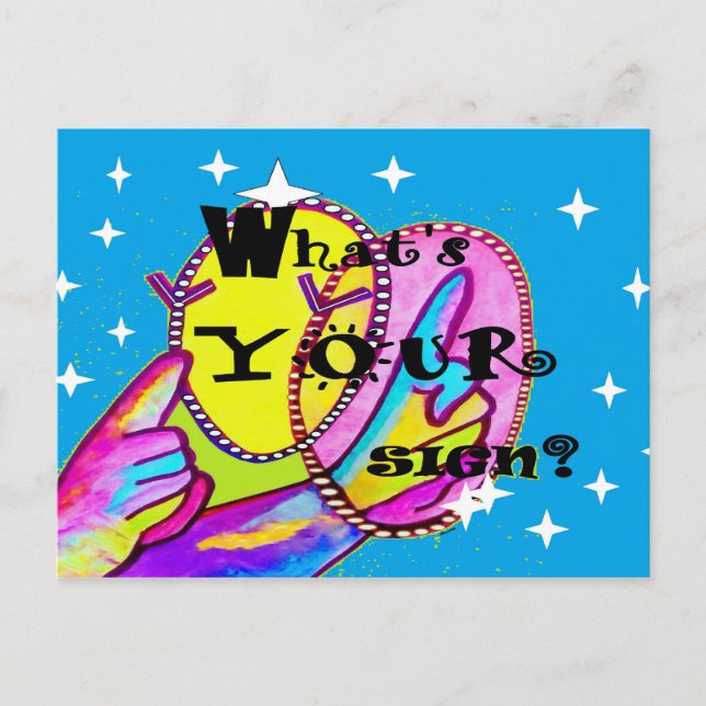 Carte Postale Quel est votre signe ? (Devant)