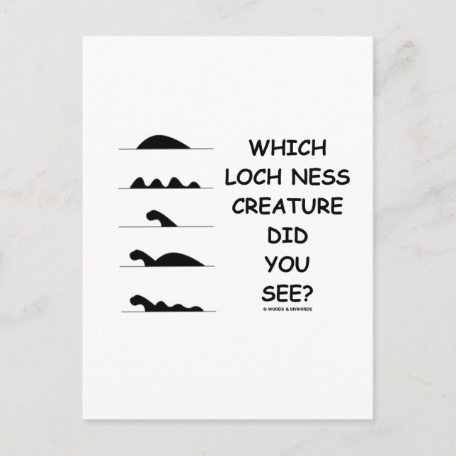 Carte Postale Quel Loch Ness Creature Avez-Vous Vu ? (Devant)
