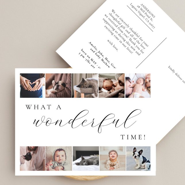 Carte Postale Quel moment merveilleux Multi Photo Minimal Nouvea (Créateur téléchargé)