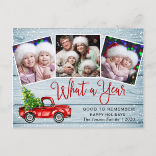 Carte Postale Quelle année Noël Camion de la ferme rouge 3 Photo