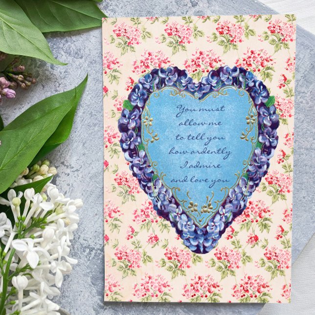 Carte Postale Quelle ardeur je vous admire et je vous aime Valen (Créateur téléchargé)