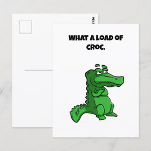 Carte Postale Quelle charge de croc amusant Alligator Cartoon