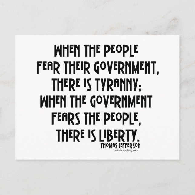 Carte Postale Quelle est tyrannie… ? (Devant)