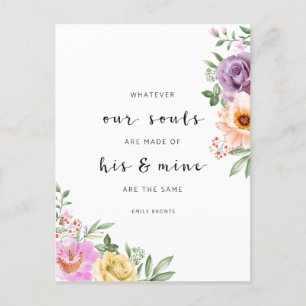 Carte Postale Quelle que soit la substance dont nos âmes sont fa