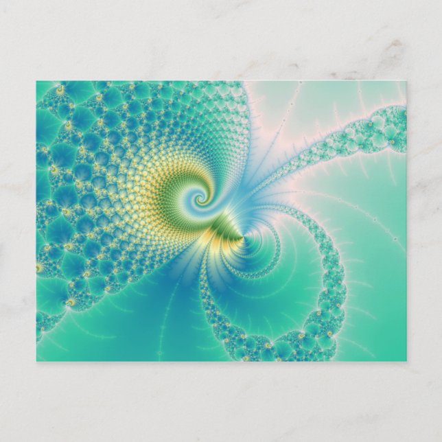 Carte Postale Quelque chose de poisson - Art fractal (Devant)