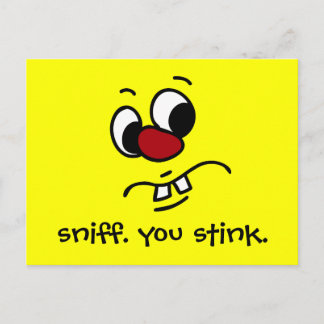 Carte Postale Quelque Chose De Stineux Visage Grumpy