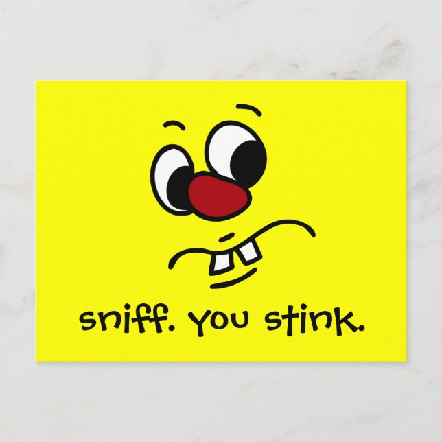 Carte Postale Quelque Chose De Stineux Visage Grumpy (Devant)