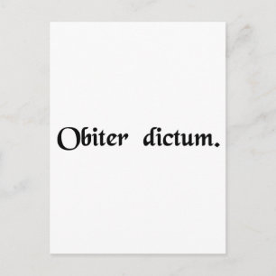 Carte Postale Quelque chose dit en passant.