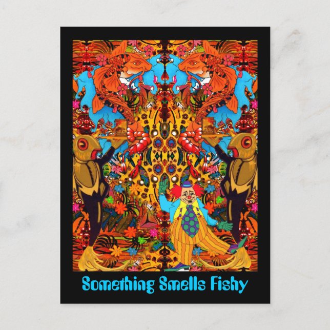 Carte Postale Quelque Chose Sent Poisson (Devant)