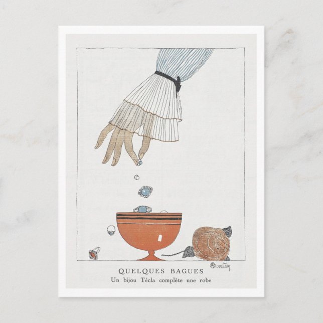 Carte Postale Quelques Bagues Charles Martin Mode (Devant)