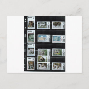 Carte Postale Quelques timbres personnalisés Zazzle par dorinco