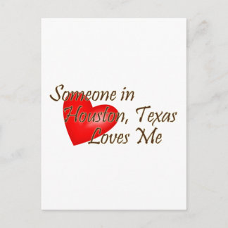 Carte Postale Quelqu'un à Houston m'aime