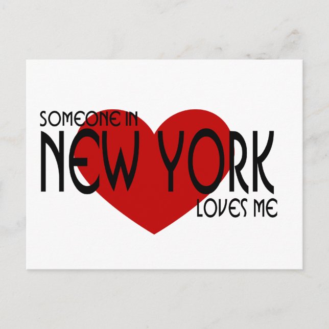 Carte Postale Quelqu'un à New York m'aime (Devant)