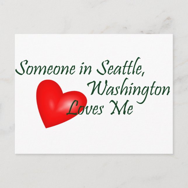 Carte Postale Quelqu'Un À Seattle M'Aime (Devant)